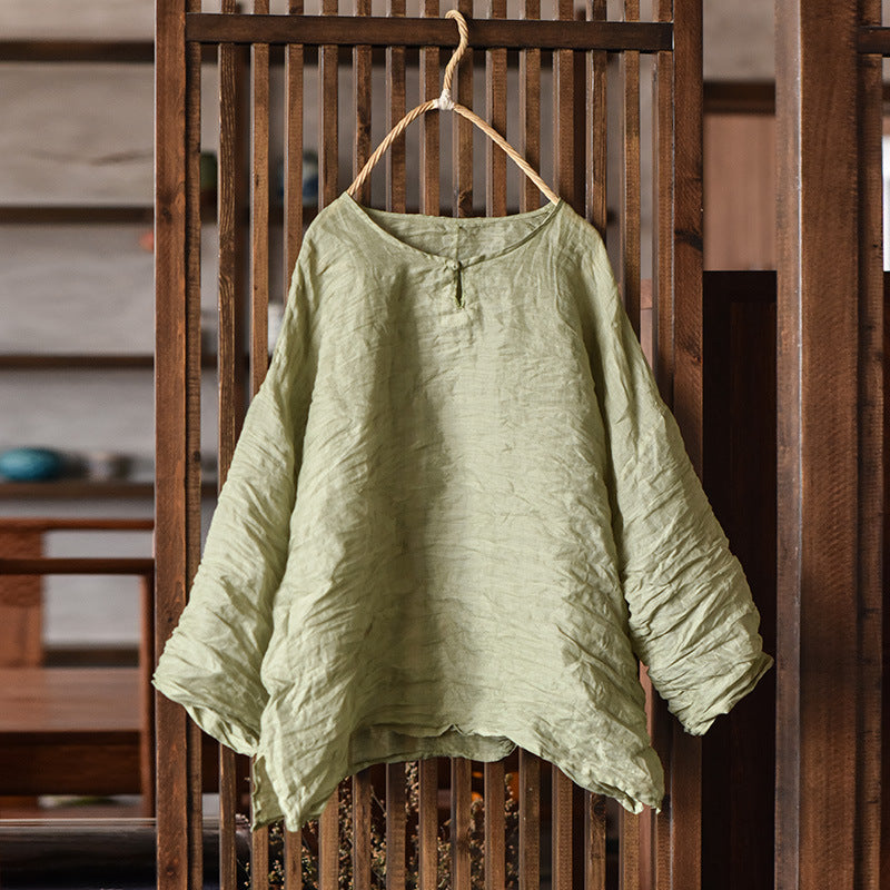 Vintage Mini Button Rami Blouse