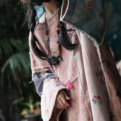Sakura Vintage Patchwork Cotton Tunic Dress