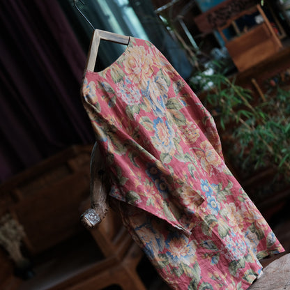 Women's Vintage Ramie Blouse | Oversized Lightweight Natural Shirt
