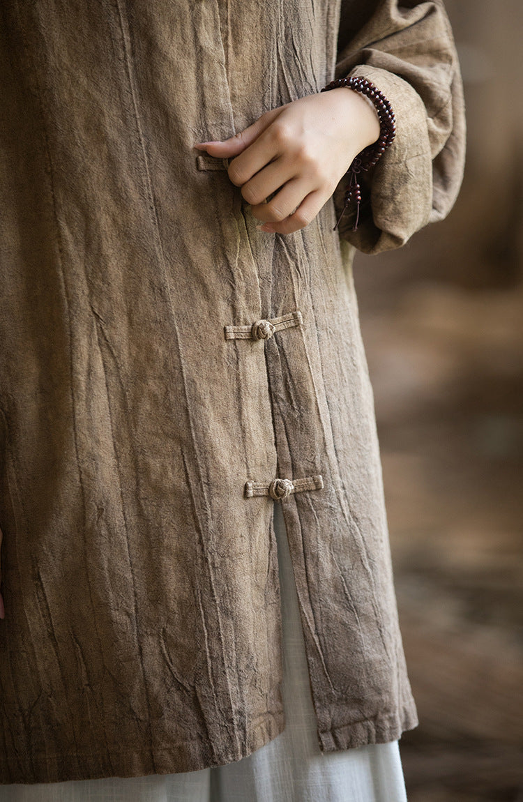 Vintage Harmony Linen Long Shirt