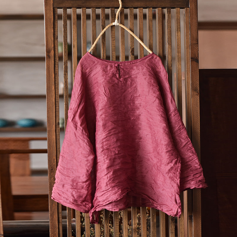 Vintage Mini Button Rami Blouse