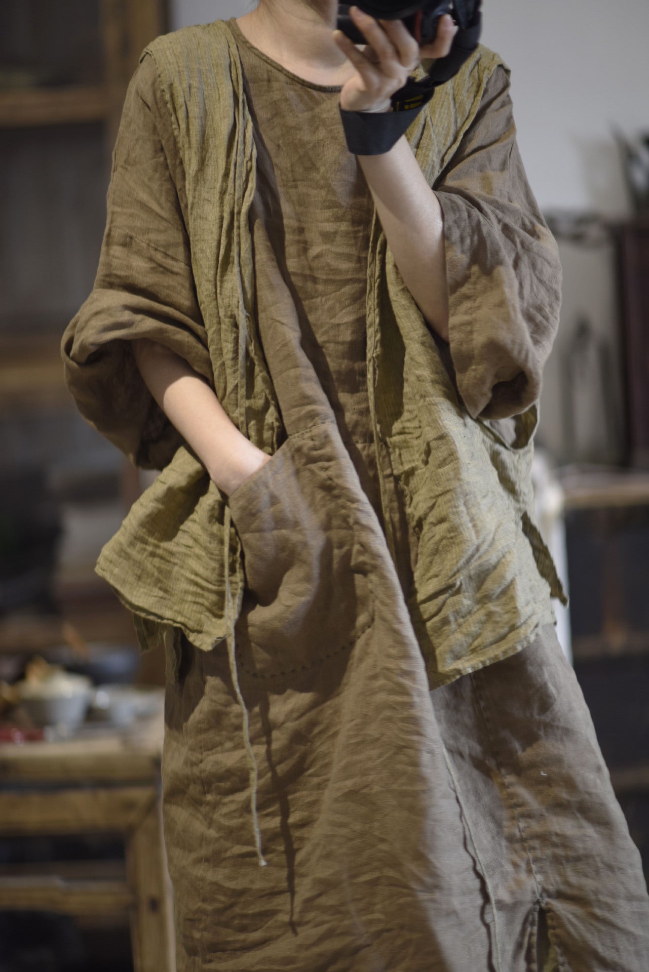 Washed Rami Oversized Tunic