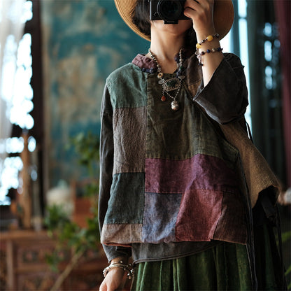 Vintage Patchwork Wrap Vest