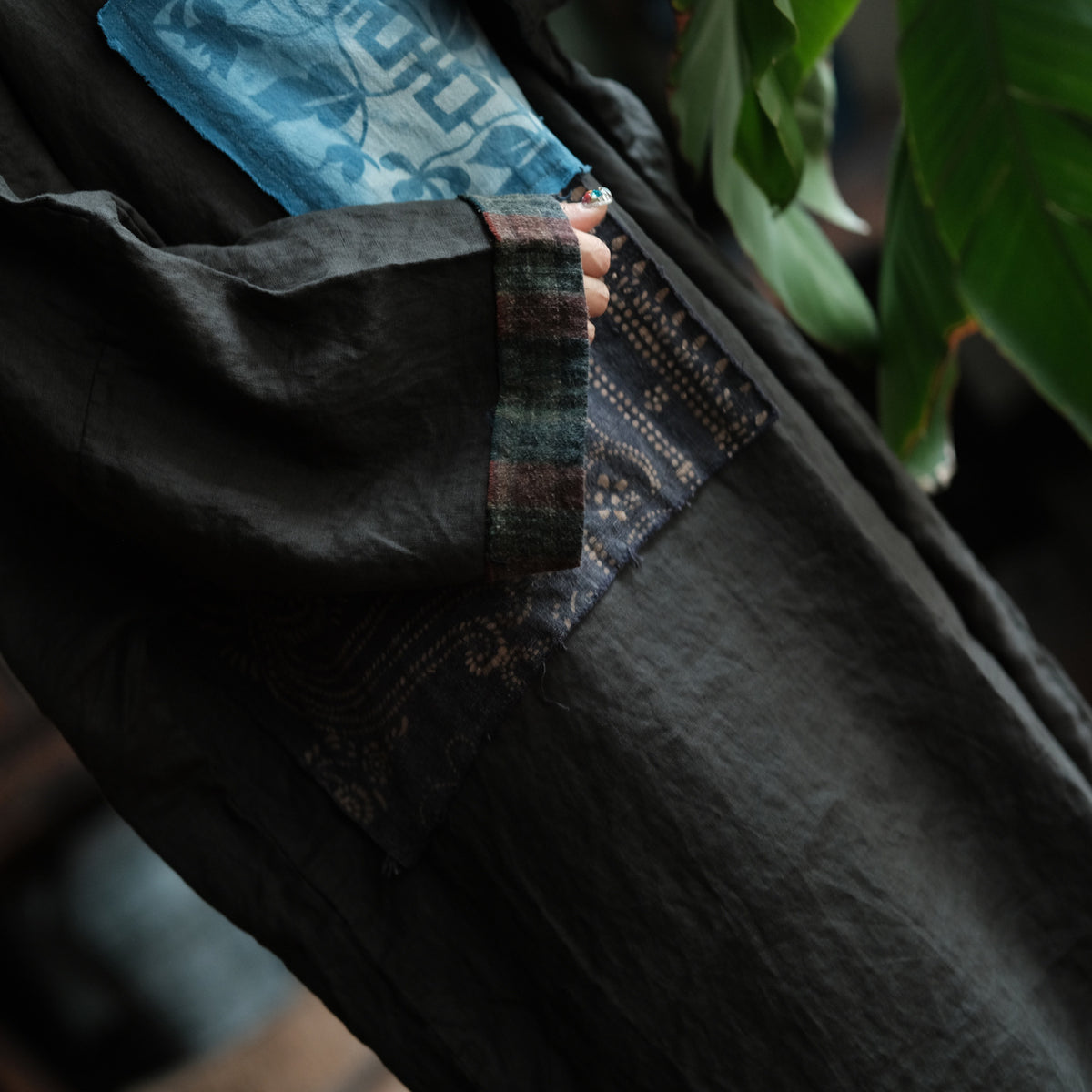 Indigo Relic Linen Dress