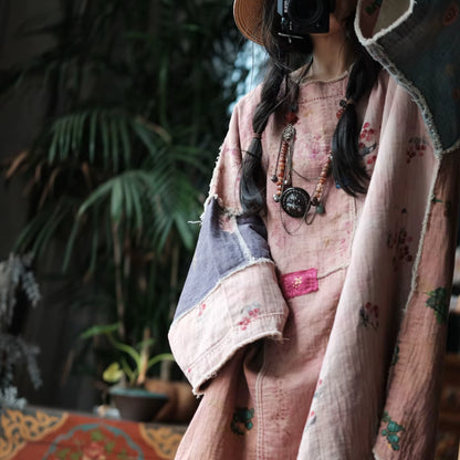 Sakura Vintage Patchwork Cotton Tunic Dress