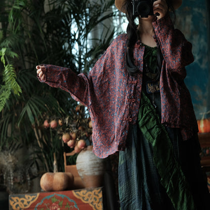Mei Garden Floral Ramie Blouse