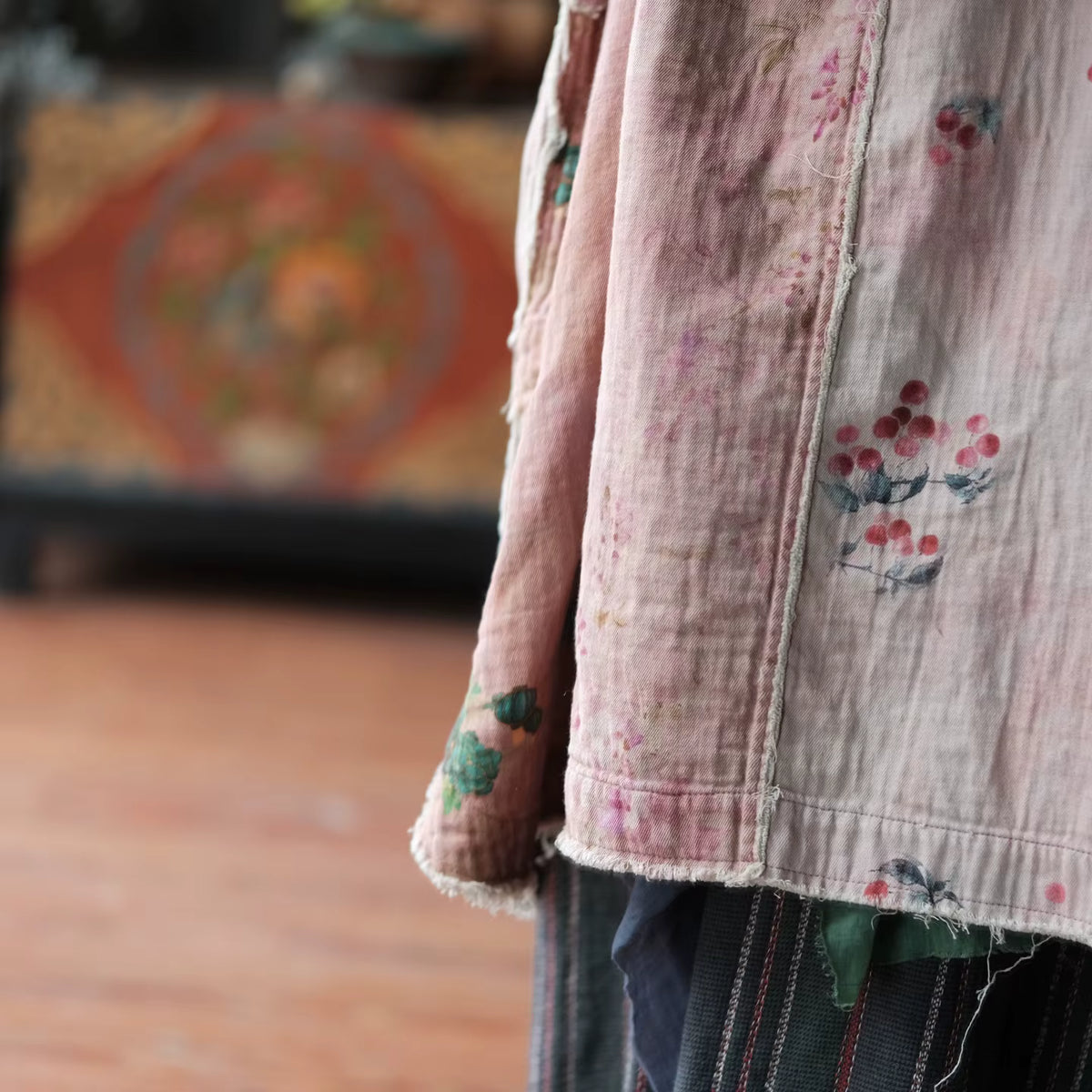 Sakura Vintage Patchwork Cotton Tunic Dress