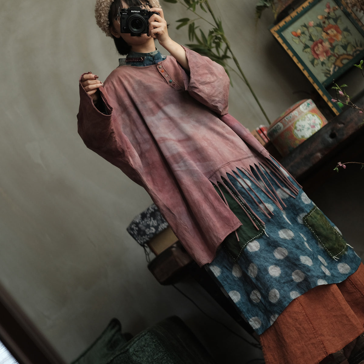 Rosewood Tie-Dye Cotton Top