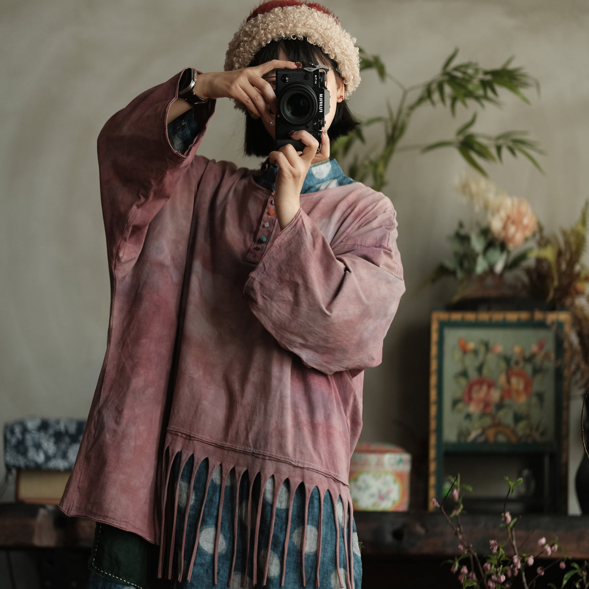 Rosewood Tie-Dye Cotton Top