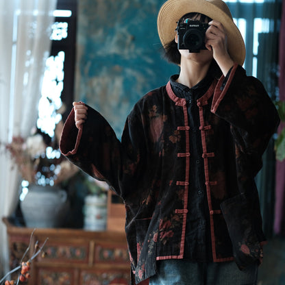 Vintage Floral Velvet Jacket
