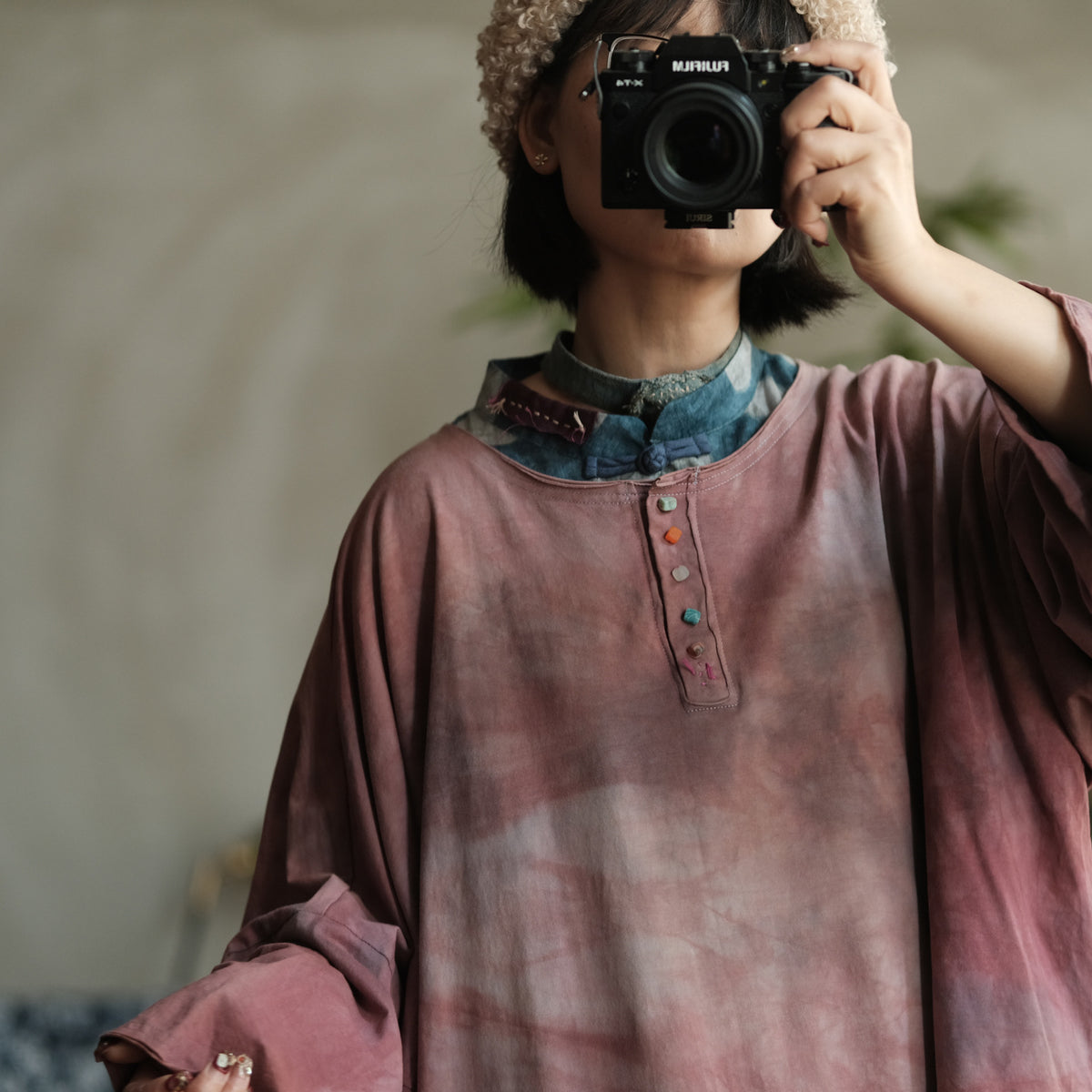 Rosewood Tie-Dye Cotton Top