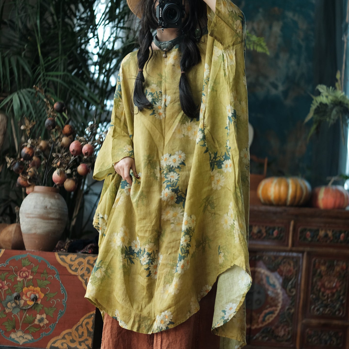Wild Daisy Ramie Midi Dress