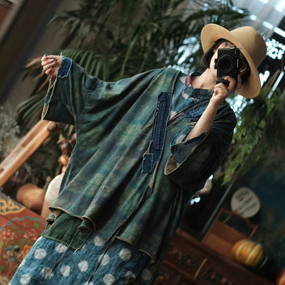 Aoi Vintage Floral Cotton Kimono