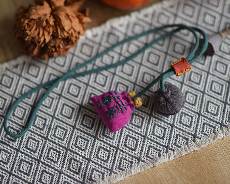 Vintage Pure Linen Handcrafted Necklace