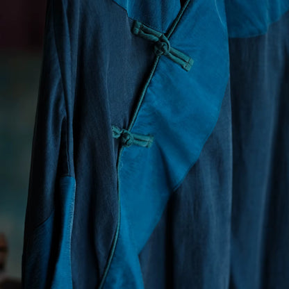 Indigo Path Patchwork Cotton Tunic