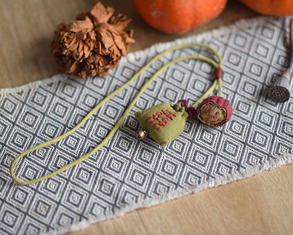 Vintage Pure Linen Handcrafted Necklace