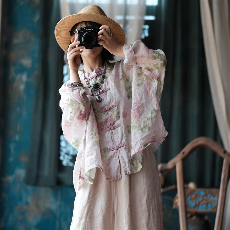 Vintage Floral Wind Blouse