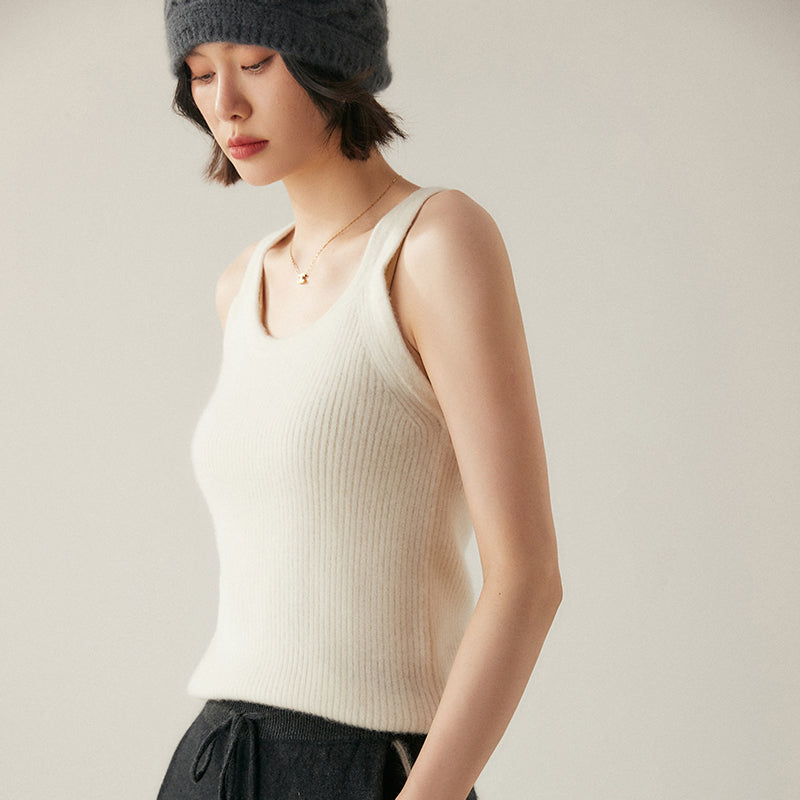 Cashmere Elegance Sleeveless Blouse