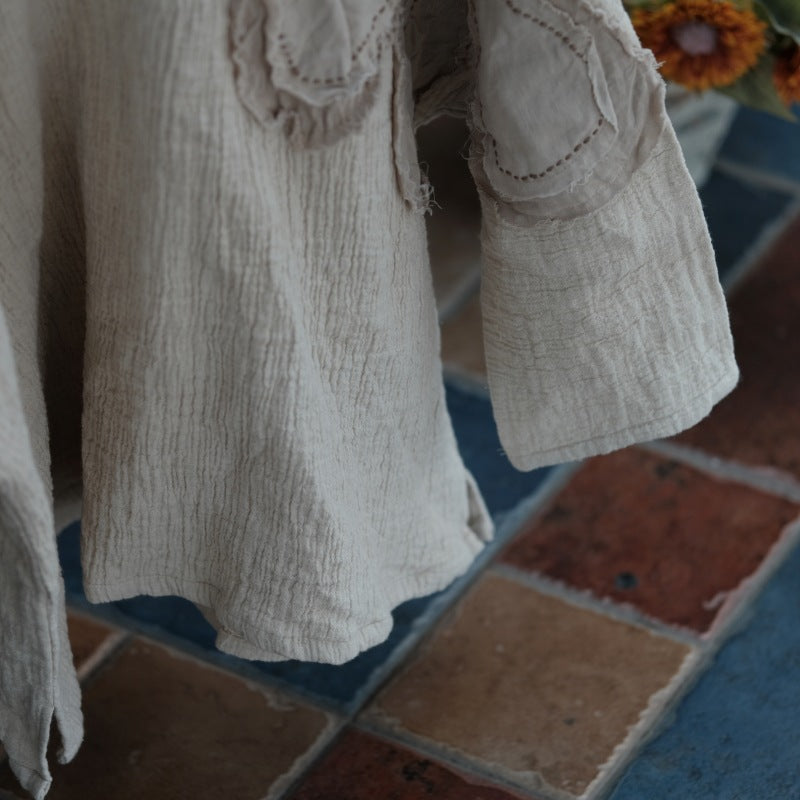 Vintage Embroidered Ramie Blouse