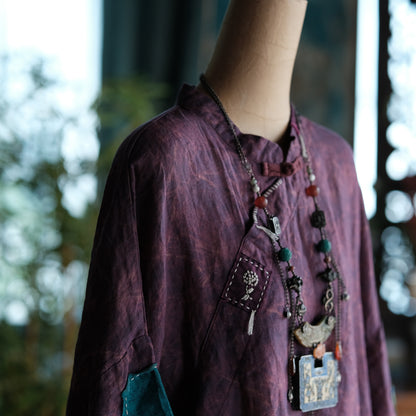 Cloudwash Mandarin Linen Dress