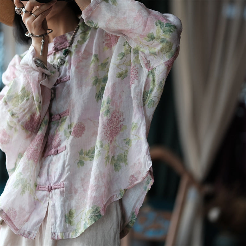 Vintage Floral Wind Blouse