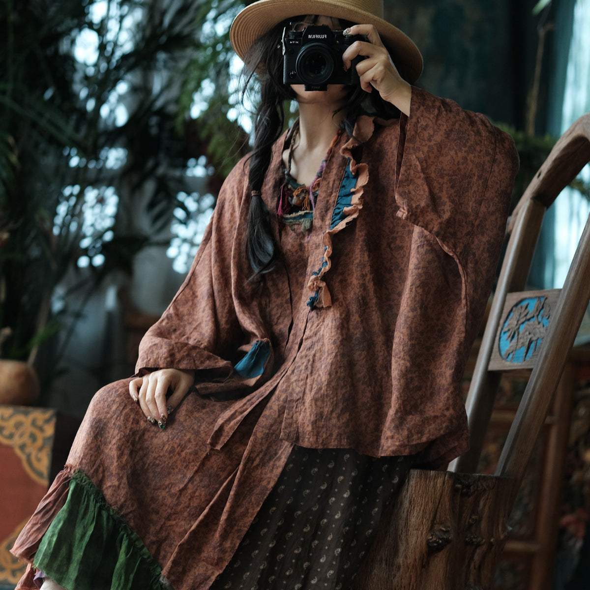 Sienna Patchwork Ramie Dress