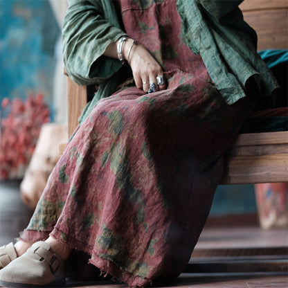 Vintage Breeze Linen Skirt
