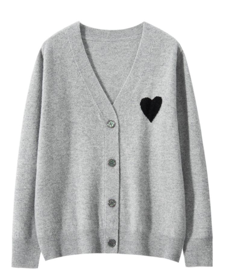 Heartline Cashmere Cardigan