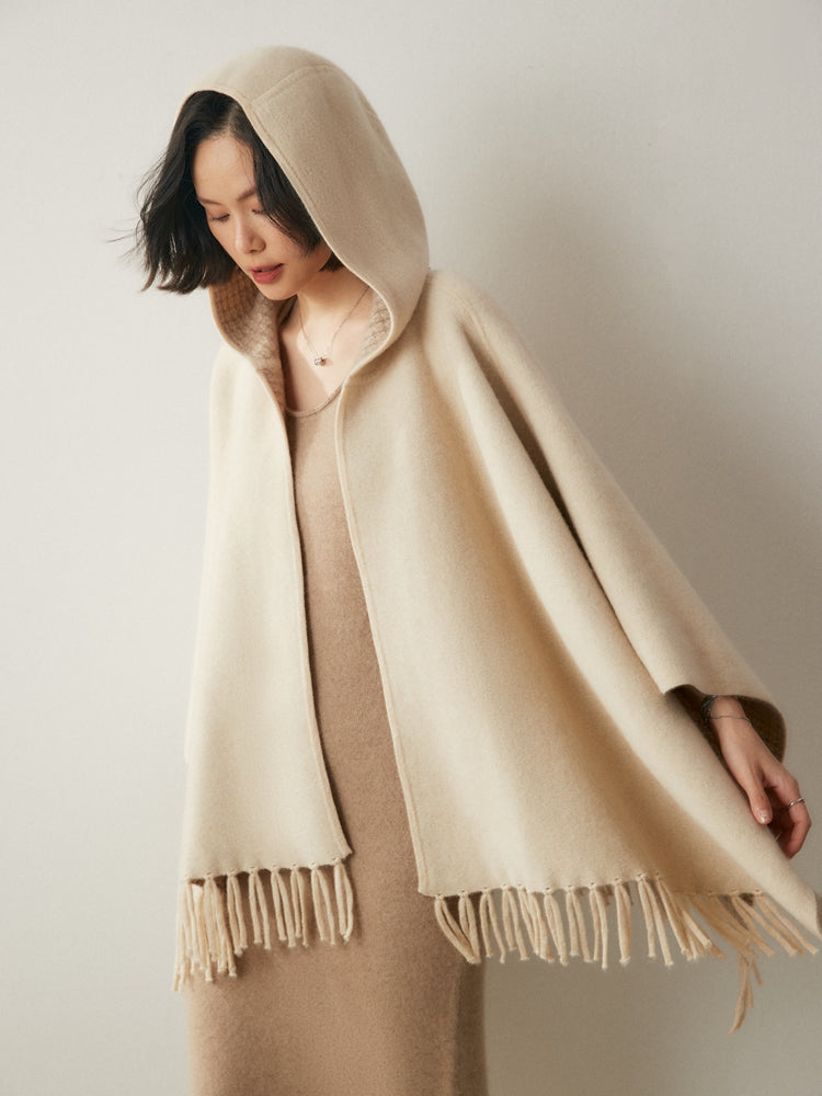 Luna Cashmere Fringe Cape