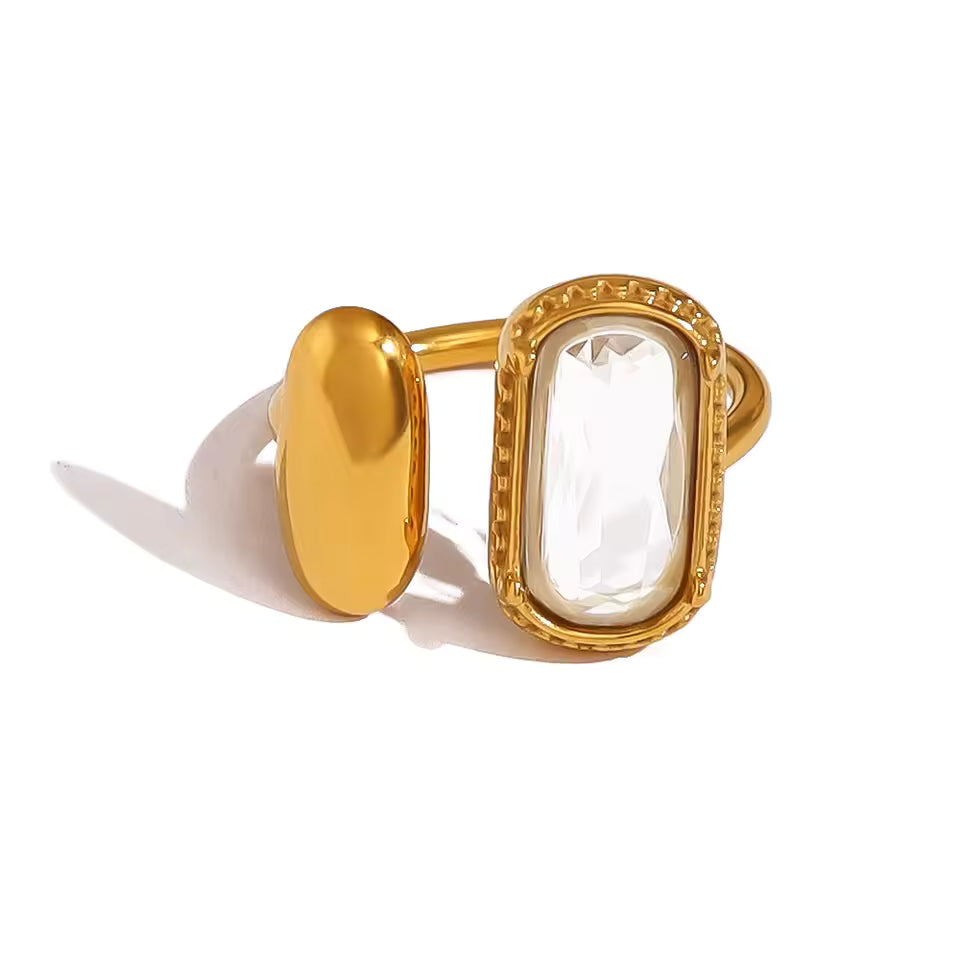 Bague vintage de luxe en zircon