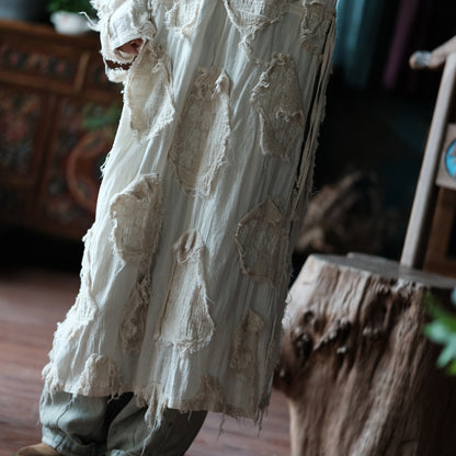 Ecru Patchwork Tunic Dress