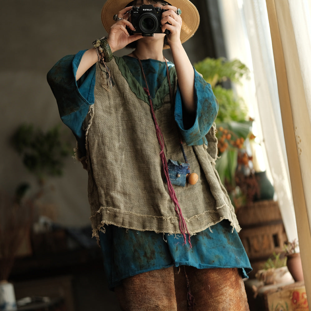 Artisan Linen Layered Top