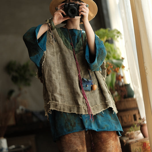 Artisan Linen Layered Top