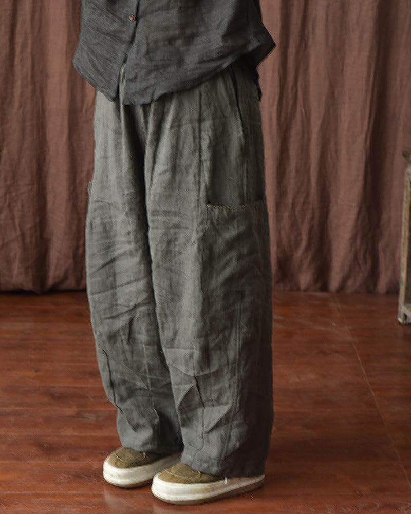Vintage Comfort Wide-Leg Pants