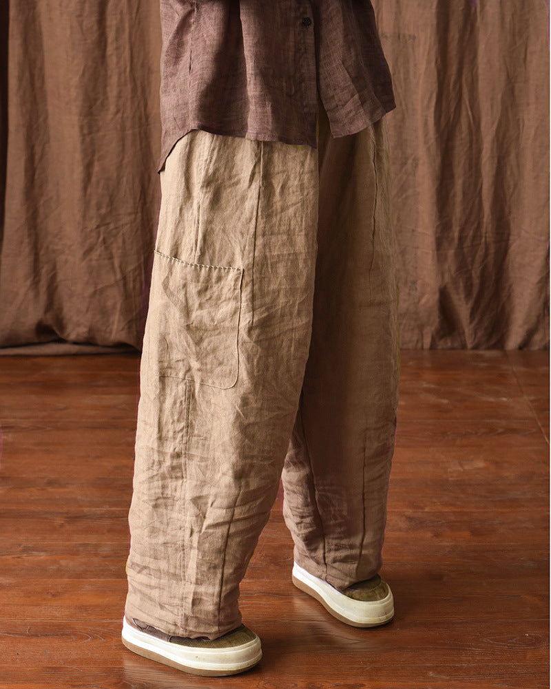 Vintage Comfort Wide-Leg Pants