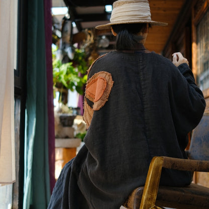Vintage Patchwork Linen Dress