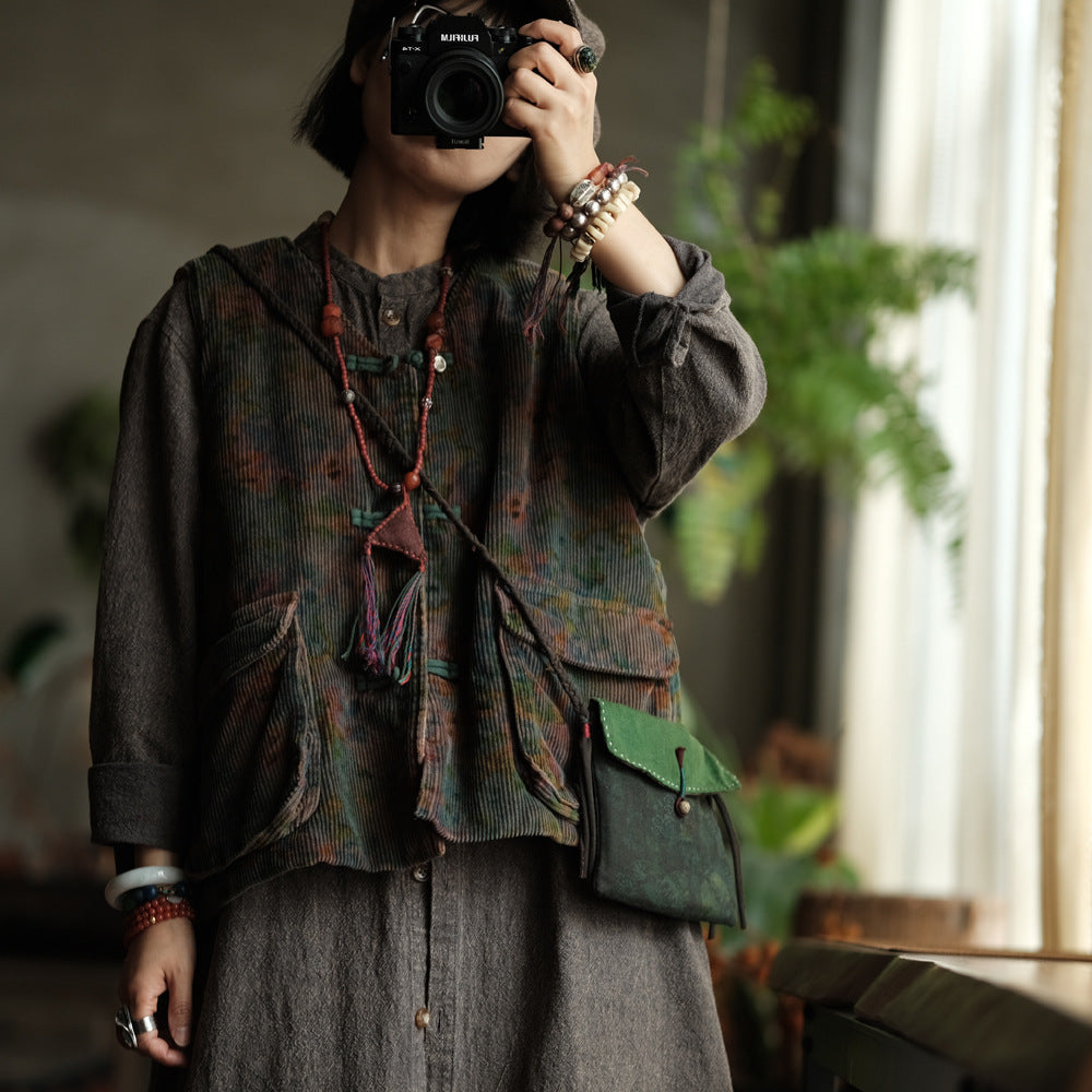 Vintage Corduroy Vest With Pockets
