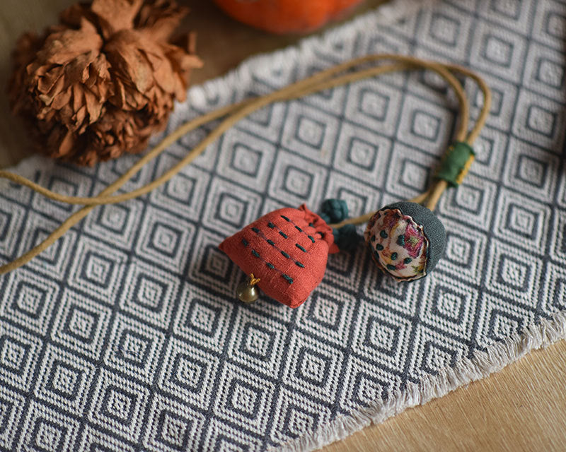 Vintage Pure Linen Handcrafted Necklace