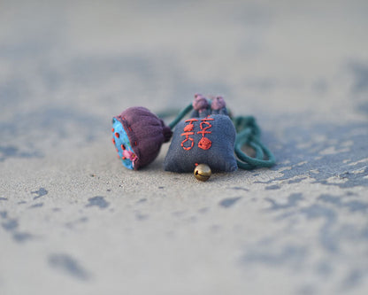 Vintage Pure Linen Handcrafted Necklace