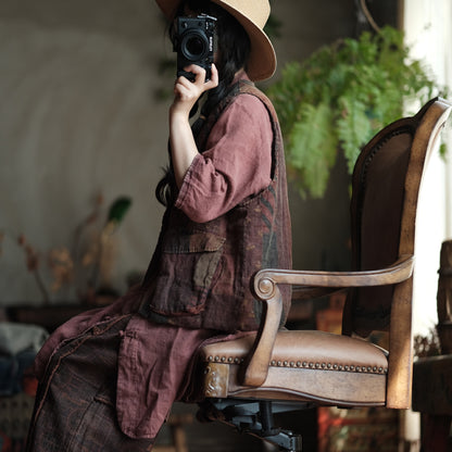 Bohemian Pocket Linen Vest