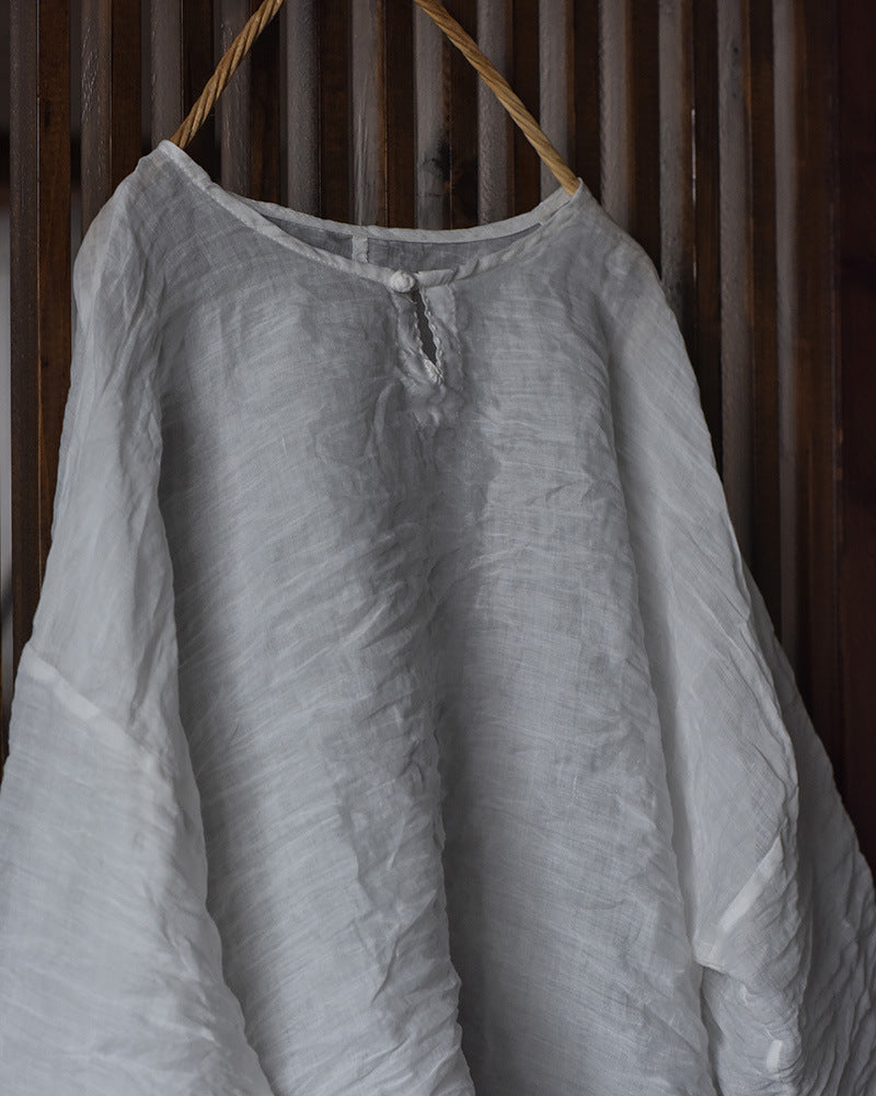 Vintage Mini Button Rami Blouse