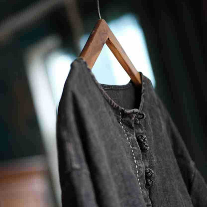 Oversized Linen Vintage Breeze Shirt - Lightweight Women's Top