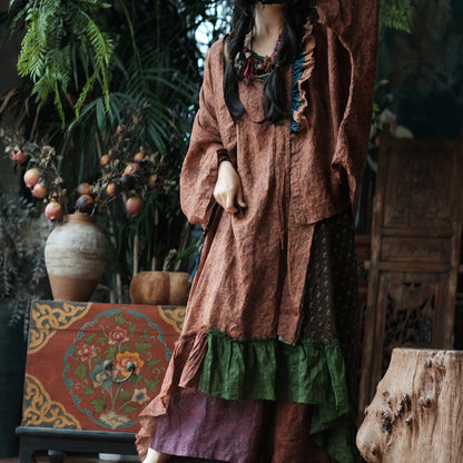 Siena Floral Linen  Kimono