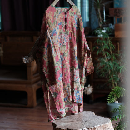 Women's Vintage Ramie Blouse | Oversized Lightweight Natural Shirt