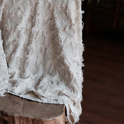 Ecru Patchwork Linen Blouse