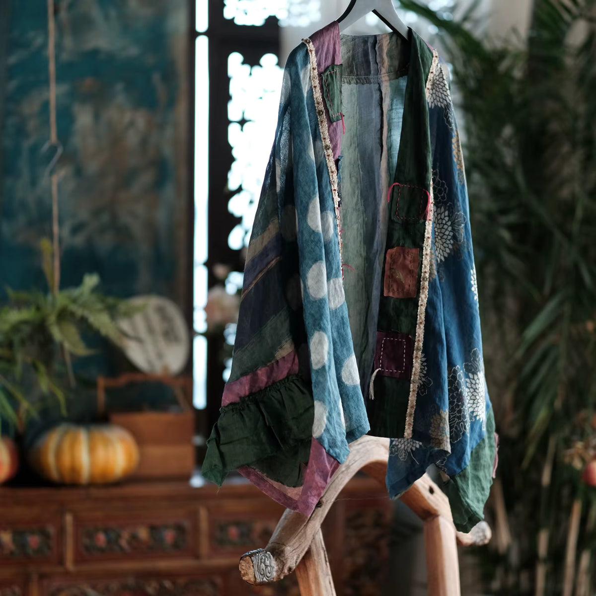 Sora Vintage Floral Ramie Kimono