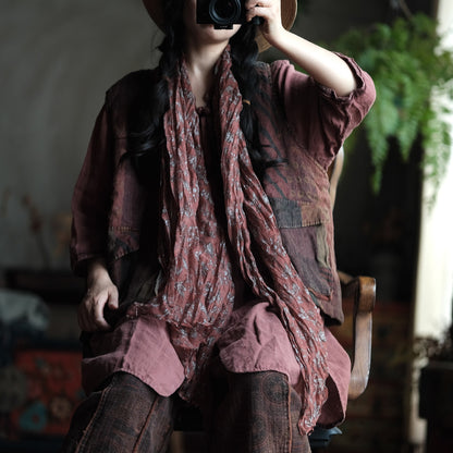 Bohemian Pocket Linen Vest