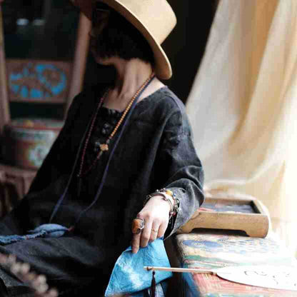Oversized Linen Vintage Breeze Shirt - Lightweight Women's Top