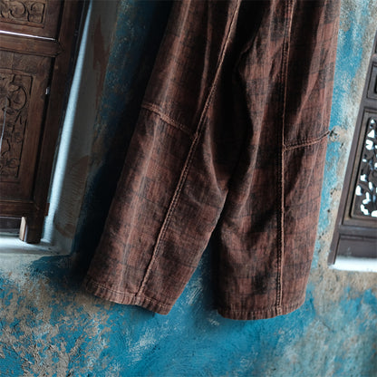 Vintage Floral Linen Pants