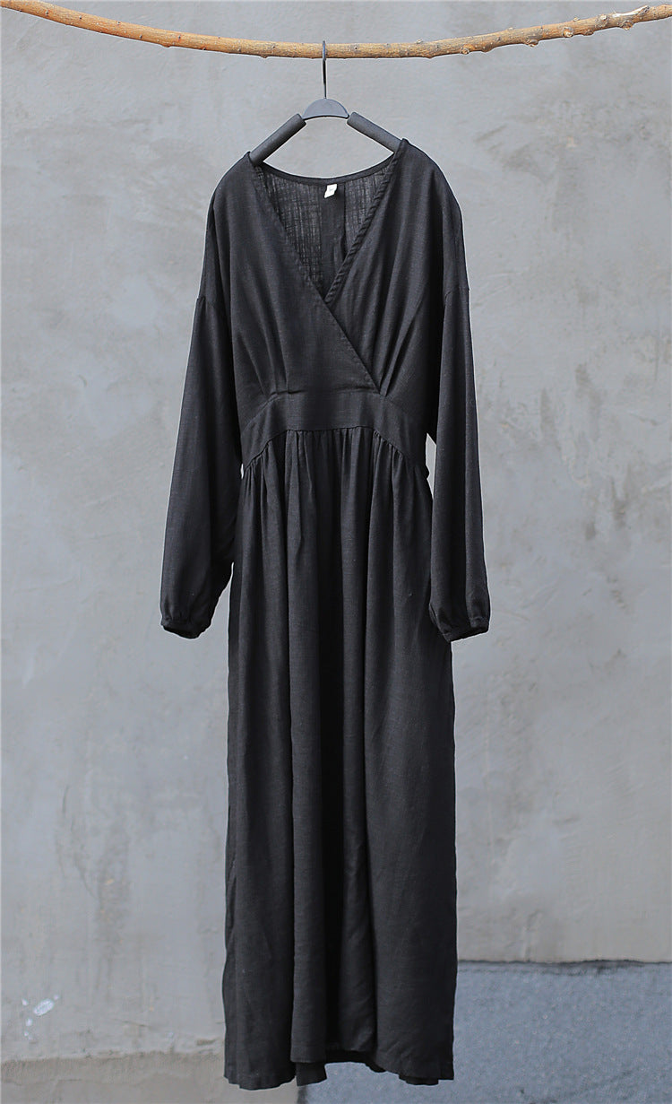 Vestido midi de lino zen